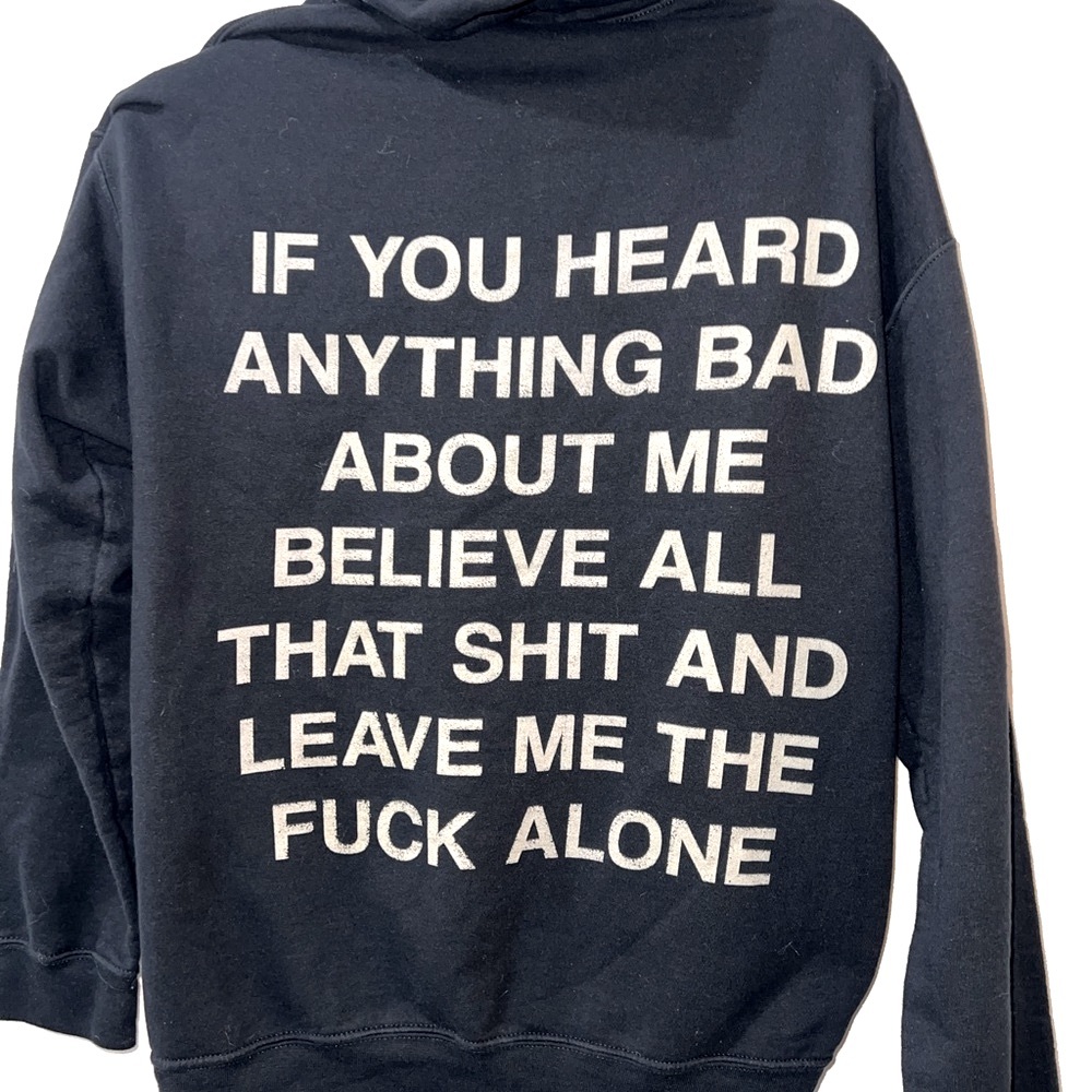 Women’s Black Graphic Viral Phrase Hoodie